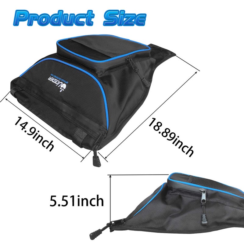 UCEDER RZR Storage Bag,Center Seat Storage Bag,Universal RZR Accessories fits for Polaris Razor 570 800 S 900 1000 XP (Black) - Image 2